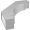 Ekena Millwork 3 1/2-in. W x 16-in. D x 20-in. H Merced Architectural Grade PVC Knee Brace BRCP035X16X20MRC - alternate 4
